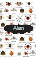 Alan: Insect Themed Comprehensive Garden Notebook with Garden Record Diary, Garden Plan Worksheet, Monthly or Seasonal Planting Planner, Expenses, Chore L