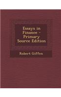 Essays in Finance