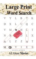 Large Print Word Search: All About Movies