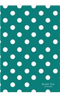 Bullet Teal Journal: Bullet Grid Journal Teal Polka Dots, Regular (7 X 10), 150 Dotted Pages, Medium Spaced, Soft Cover(3 Vintage Dot Grid Journal Regular)