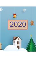 2020 Planner Weekly & Monthly 8x10 Inch: Reindeers on Blue Sky One Year Weekly and Monthly Planner + Calendar Views, journal, for Men, Women, Boys, Girls, Kids Daily Pretty Simple Essential