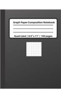 Graph Paper Composition Notebook Quad ruled - 8.5" x 11" - 100 pages