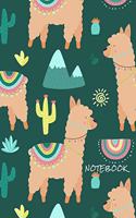 Notebook: Lama A5 I 120 Pages I Dot grid Diary I Notebook I Food tutorials I Diet Notebook I Recipe Book I Colorful Gift