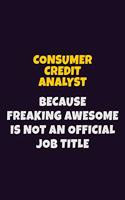Consumer Credit Analyst, Because Freaking Awesome Is Not An Official Job Title