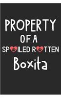 Property Of A Spoiled Rotten Boxita: Lined Journal, 120 Pages, 6 x 9, Boxita Dog Gift Idea, Black Matte Finish (Property Of A Spoiled Rotten Boxita Journal)