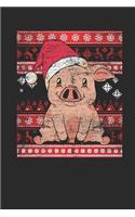 Christmas Sweater - Pig: Blank Lined Notebook / Journal (6 X 9) - Christmas Gift for Kids, Teens, Mom And Dad