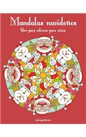 Mandalas navideños libro para colorear para niños