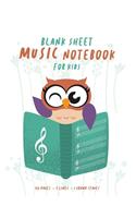 Blank Sheet Music Notebook for Kids