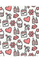 Lip Notebook: Cupid Journal Book Ruled Lined Page For Kids Teen Girl Women Lady Princess Great For Writing Cute Diary Record Note Pad Doodle Cosmetic Make Up Lips(5 Lip Notebook)