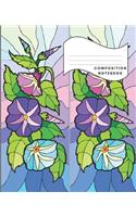Composition Notebook: College Ruled 100 Sheets 200 Pages 7.5 X 9.25 School Journal Stained Glass Window