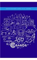 Canada's 150th Anniversary Dot Grid Matrix Journal 6x9: 120 Pages (60 spreads) dot grid matrix pattern, 1/4" spaced / Notebook for Artists, Engineers, Scientists, Writers, Patriots, Adventurers + Hikers