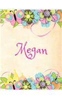 Megan: Personalized Name Journal Composition Notebook