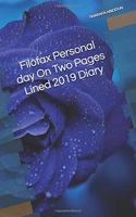 Filofax Personal Day on Two Pages Lined 2019 Diary