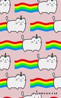 Unicorn Cat: Cute Flying Rainbow Kitten Bullet Journal Dot Grid for Men, Women, Teen & Kids