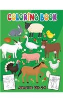 Animal Coloring Books for Kids 2-4