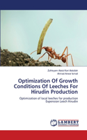 Optimization Of Growth Conditions Of Leeches For Hirudin Production