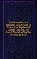 Der Kammerherr Von Ruhnthal; Oder, Gewinn Im Verluss; Eine Begebenheit Unserer Tage Ans Licht Gestellt Von Julius Von Voss (German Edition)