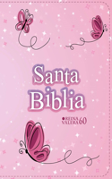 Biblia Rvr 1960 Compacta Símil Piel Juvenil Mariposa Rosada (Bible Rvr 1960 Compact Size Leatherlike Youth Pink Butterfly (Spanish Edition)