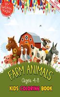 Farm Animals Kids Coloring Book Ages 4 to 8
