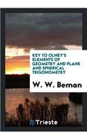 Key to Olney's Elements of Geometry and Plane and Spherical Trigonometry, with an Introduction ...