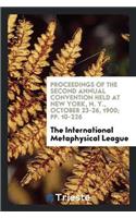 Proceedings of the Second Annual Convention Held at New York, N. Y., October 23-26, 1900; Pp. 10-226