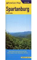 Spartanburg, South Carolina Pocket Map