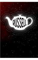 Russell: 6x9 120-page dotted and blank notebook journal notepad scribble book diary workbook for philosophers