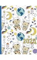 Dog and Cat Astronauts in the Space of the Galaxy: 2020 Schedule Planner and Organizer / Weekly Calendar