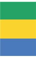 Gabon Travel Journal - Gabon Flag Notebook - Gabonese Flag Book: Unruled Blank Journey Diary, 110 page, Lined, 6x9 (15.2 x 22.9 cm)