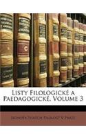 Listy Filologick a Paedagogick, Volume 3