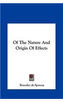 Of the Nature and Origin of Effects