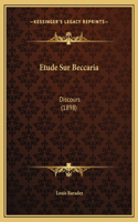 Etude Sur Beccaria
