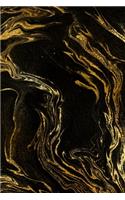 Black and Gold Marble Composition Notebook - Small Ruled Notebook - 6x9 Lined Notebook (Softcover Journal / Notebook / Diary)