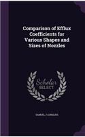 Comparison of Efflux Coefficients for Various Shapes and Sizes of Nozzles