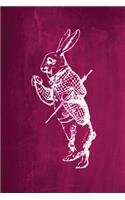 Alice in Wonderland Chalkboard Journal - White Rabbit (Pink): 100 page 6" x 9" Ruled Notebook: Inspirational Journal, Blank Notebook, Blank Journal, Lined Notebook, Blank Diary