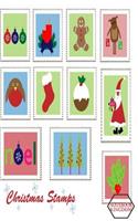 Notebook Kingdom: Christmas Journal/Diary, Blank Paper, 100 Pages, 5x8, Composition Book, Christmas Stamps