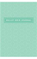 Bullet Grid Journal: Mint Geometric Pattern, 150 Dot-Grid Pages, 6"x9"