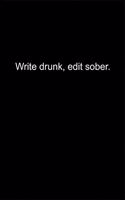 Write drunk, edit sober.