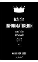 Kalender 2020 für Informatiker / Informatikerin: Wochenplaner / Tagebuch / Journal für das ganze Jahr: Platz für Notizen, Planung / Planungen / Planer, Erinnerungen und Sprüche