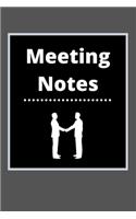 Meeting Notes: Business Notebook for Meetings and Organizer - Taking Minutes Record Log Book Action Items & Notes - Secretary Logbook Journal