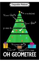 Composition Notebook: Christmas Tree Geometree Geometry Funny Math Teacher Journal/Notebook Blank Lined Ruled 6x9 100 Pages