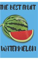 The Best Fruit Watermelon: Funny Watermelon Notebook 6x9 po,120 pages