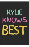 Kylie Knows Best: Lined Journal, 120 Pages, 6 x 9, Kylie Personalized Name Notebook Gift Idea, Black Matte Finish (Kylie Knows Best Journal)