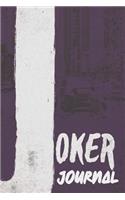 Joker notebook/journal for man and boy lined memory book for a agift