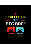 I Leveled Up To Big Bro! Player 1 Player 2 Joining: Pregnancy Planner And Organizer, Diary, Notebook Mother And Child