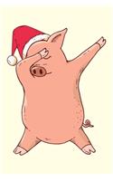 Funny Christmas dabbing pig - Journal Diary Journal Lined about A5 FORMAT - notepad for school and work. Christmas theme, pork, pig, sweet, piglets, Farmer, Farm: Christmas gift for him and her, or for children - Ideal as a Christmas or Santa Claus as a s