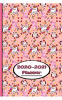 Girls Cute Unicorn Planner 2020-2021 Weekly and Monthly