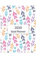 2020 Goal Planner: 2020 goal planner and organizer to track your monthly, quarterly, and yearly personal, financial, fitness, spiritual, travel, and life goals! Beauti