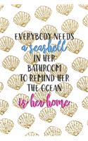 Everybody Needs A Seashell In Her Bathroom To Remind Her The Ocean Is Her Home