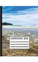 Tropical Beach Composition Book: College Ruled - 100 Pages / 200 Sheets - 7.44 X 9.69 Inches